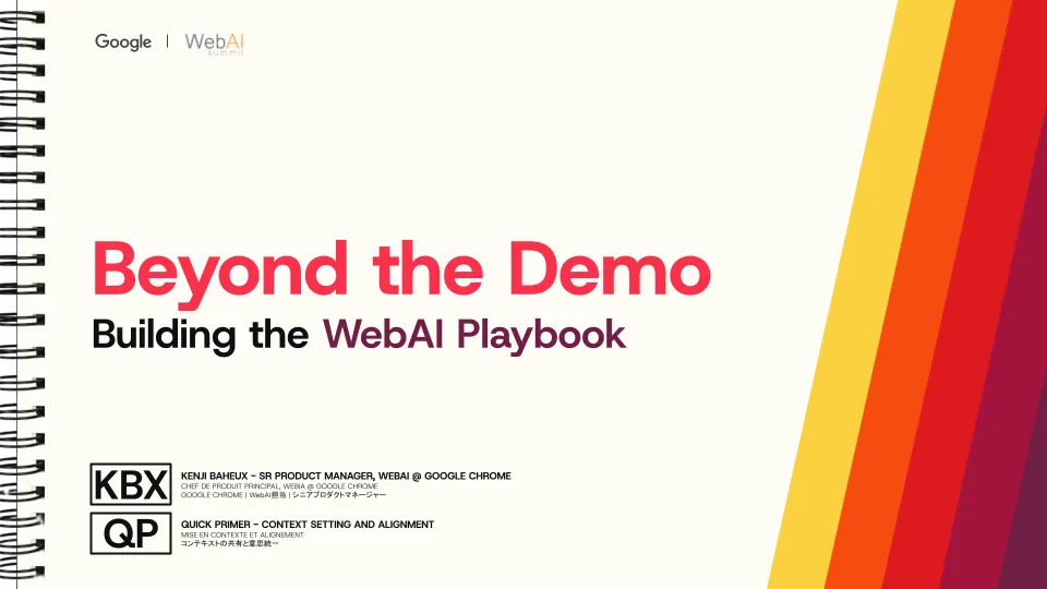 Beyond the Demo: Building the Web AI Playbook